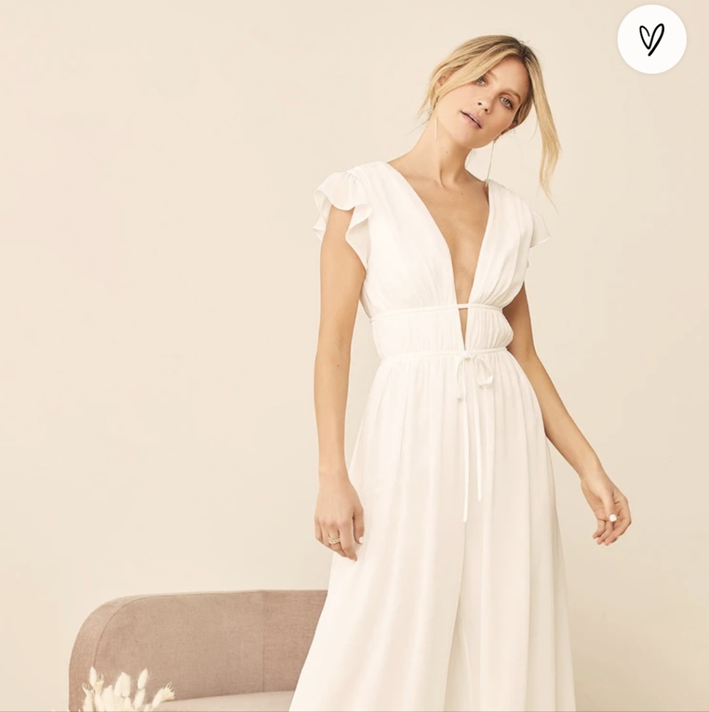 "Our Love Song" White Wedding Jumpsuit